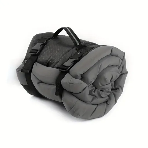 High Quality & Moisture-Resistant Thick Portable Camping Dog Bed for Medium/Large/Small Dogs - Durable Polyester Outdoor Mat with Carry Handles, Foldable Design for Travel, Home & Camping Trips Grey