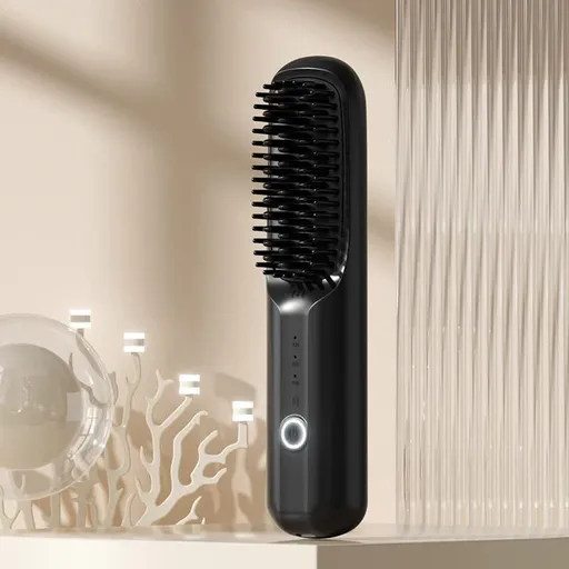 Wireless Hair Straightening Brush 35W Black