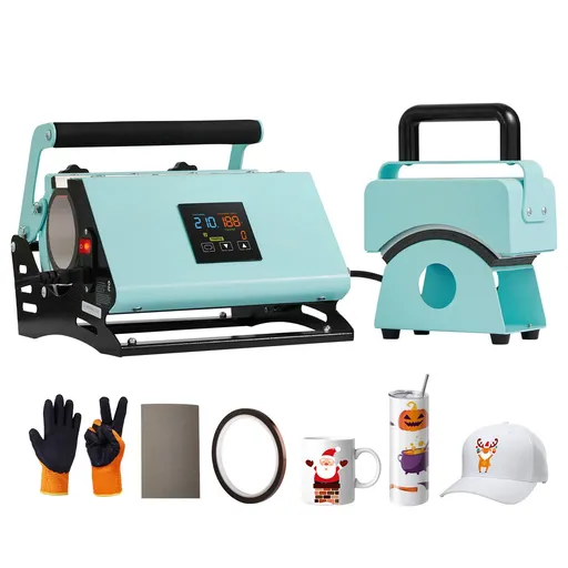 2 in 1 Tumbler and Hat Heat Press Machine Heat Machine for Caps Hats Mugs