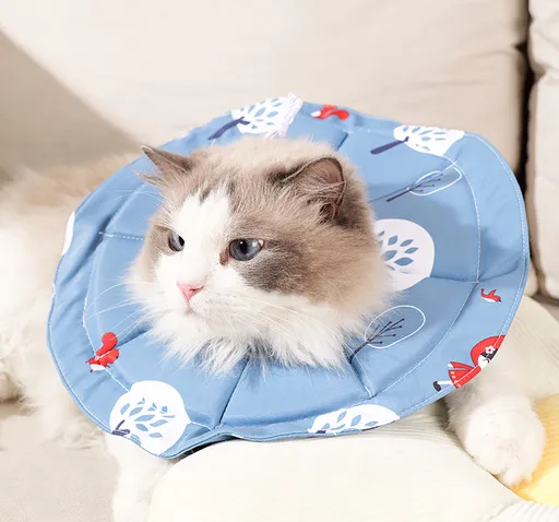 2 Pcs Size S Blue Comfortable Pet Recovery Collar | Waterproof Anti-Lick Collar for Cats & Dogs
