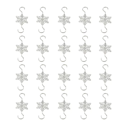 20pcs Metal Snowflake Flake Hooks Christmas Hooks Christmas Tree Holiday Decorations S Hooks