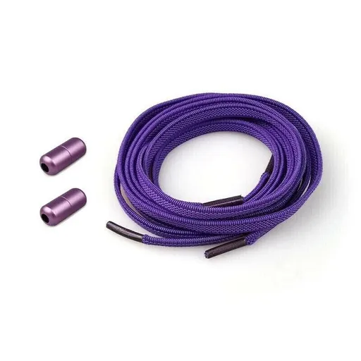 No Tie Locked Elastic Shoelace Shoe Lace Lazy Laces Sports Sneakers - Purple