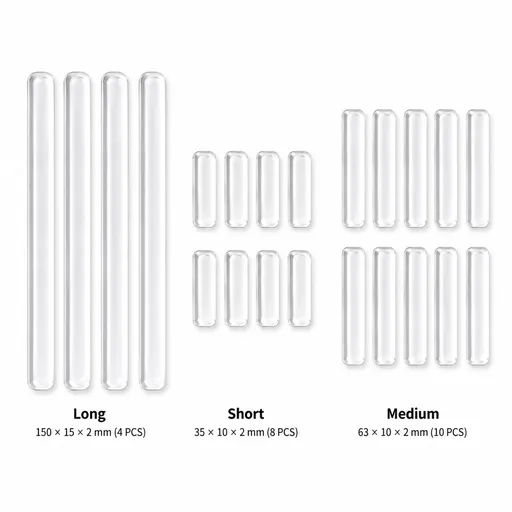 Transparent Anti-Collision Strip Set - Self-Adhesive Silicone Bumper for Doors, Cabinets & Fridge, Invisible Shock Absorbing Wall Protector with 3 Sizes