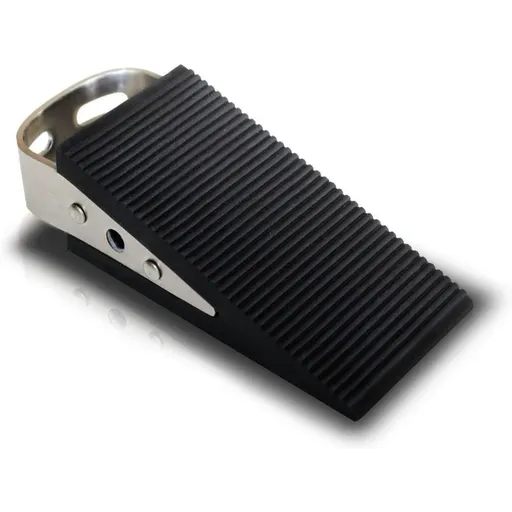 Rubber Door Stopper Wedge, 1 Pack Black Heavy Duty Door Stop Suitable for All Floor Types, with Stainless Steel Hangers