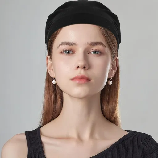 Casual Outings Triangle Headscarf Black Cloth 1Pcs