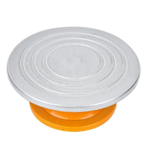 12in Round Sculpting Wheel Silver Model Making Turntable Ceramics Pottery Tool