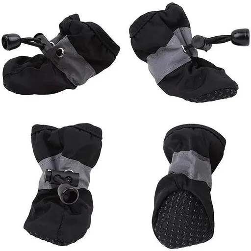 Set Anti Slip Waterproof Protective Dog Shoes Rain Boots Pet Socks Booties 4Pcs - XL