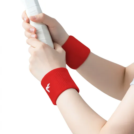 Sports Wristbands Sweat Absorbent Elastic Polyester China red [sweat-absorbent, skin-friendly and breathable] One size fits all [pair] (more discount)