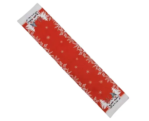 Xmas Tablecloth Non-woven Fabric Xmas Tree Print-Red