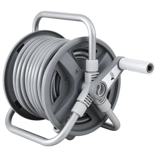 Green Fingers 20m Retractable Garden Hose Reel Heavy Duty 1/2" Hose Auto Rewind