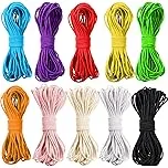 2mm Elastic Cord 10 Colours x 10 Meters Stretchy Nylon Thread for Jewellery Making Bracelets Necklaces Crafting Strong and Flexible