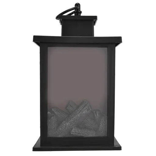 Fireplace Lantern LED Portable Hanging Handle Simulation Decoration Survival Kit Warm Light