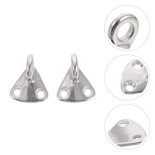2Pcs Premium Plated Silver Steel Boat Hooks Practical Durable Marine Mudboard Hooks
