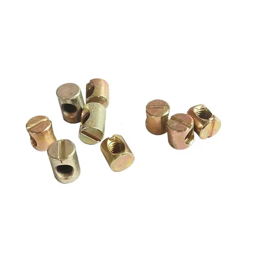 20pcs，Furniture One Word Hammer Nut Two in One Nut Child Bed Fixed Link Horizontal Hole Nut Accessories Furniture Nut for Beds Crib Chairs