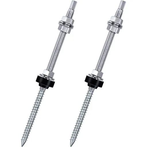 Stainless Steel Solar Hanger Bolts Adjustable Height for Solar Panel Mounting Roofs Photovoltaic Installation Accessories Kit
