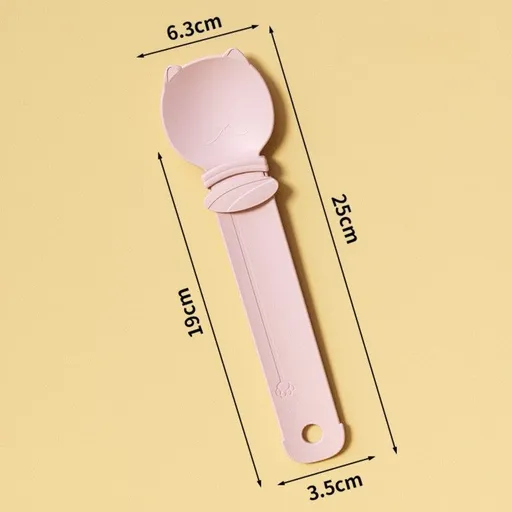 Cat Treat Spoon, Squeezer for Cat Puree Snacks, Cat Strip Feeding Spoon—Pink