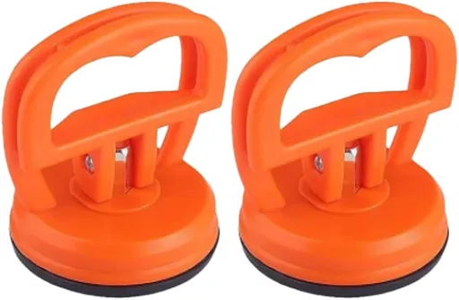 2PCS Car Dent Puller Kit Handle Lifter, Car Dent Puller Remover Tool, Powerful Suction Cup for Car Dent Repair, Glass and Tiles Lifting, and Objects Moving, Suitable for Most Car Models (Orange)