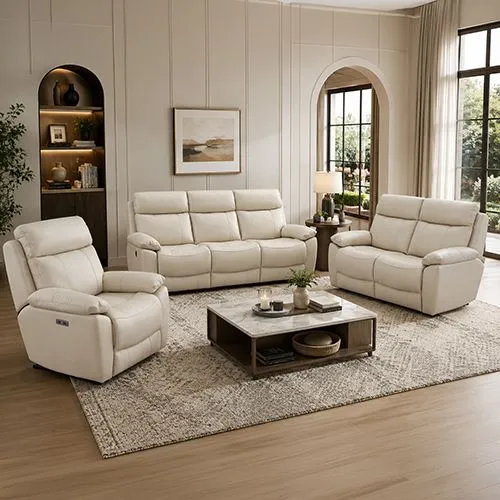 Multiple Seater Top Grain Leather Electric Recliner Sofa