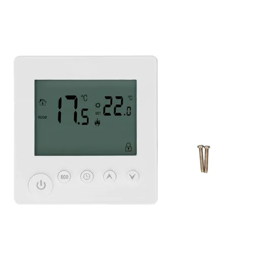 Smart Thermostat 4500W Button Control Water Heating Thermostat for Home Office Market Hotel AC90V to 240V White
