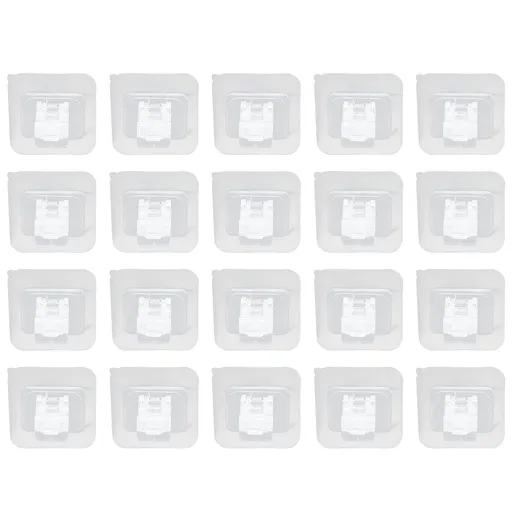 20Pcs Seamless Towel Rod Hook Curtain Rod Hook Fixing Clip for Home Party Gardening