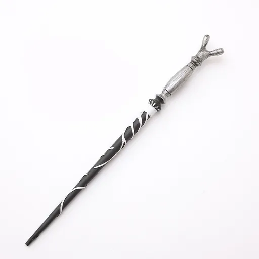 Smooth Grip Wizard Wand, Sturdy Metal Reinforcement, Holiday Party Decoration, Style 19, Red Gold Stamping Ribbon Gift Box