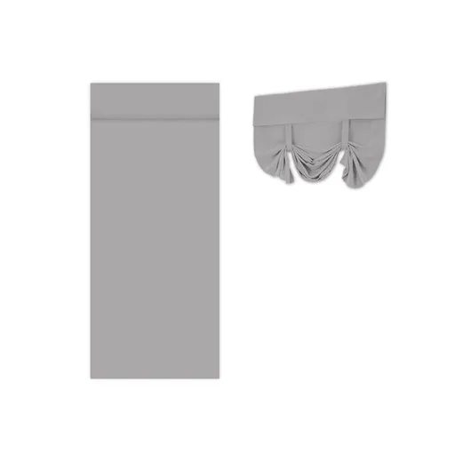 1 pack Door Curtain - Blackout Curtains Room Darkening Privacy Tie up Window Drape for Patio Glass/Doorway French Door Blind, W 26 x L 68,light gray