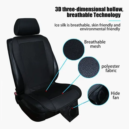 Spacer Car Cooling Seat Cushion-Fan System Black