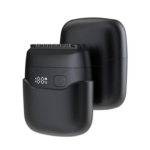 Men's electric shaver: dual blade shaver, LED display screen, USB-C fast charging, waterproof - very suitable for travel and shaving at home（black）