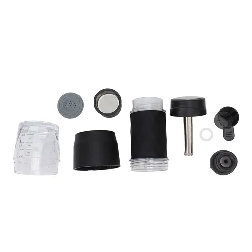 Maual Hand Coffee Maker Portable Travel Coffee Machine Compatible Ground Coffee and Coffee Capsule for Outdoor Black