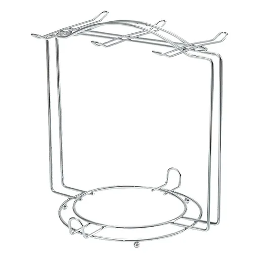 12 Hook Under Cabinet Mug Holder, double sided metal rack for coffee cups and kitchen storage, Silver, 10.03 x 3.15 x 2.75 inches
