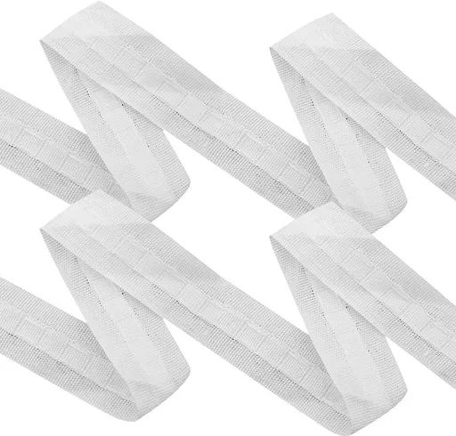 White Curtain Pleating Tape, 5 m x 25 mm Gathering and Heading Tape