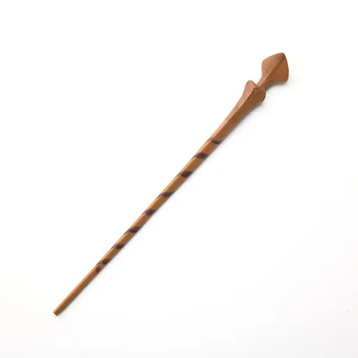 Modern Contour Magic Wand, Hidden Metal Reinforcement, Holiday Costume Prop, Style 24, Red Gold Stamping Ribbon Gift Box