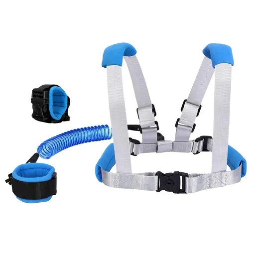 Toddler Reins for Walking, Baby Harness Walking Leash, Anti Lost Wrist Link, Safety Backpack with Lock for Kids,
