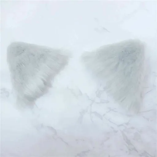 House Of Dasein Lolita Cosplay Faux Fur Ears Hairclips Anime Neko Costume Clip Ddlg - Grey