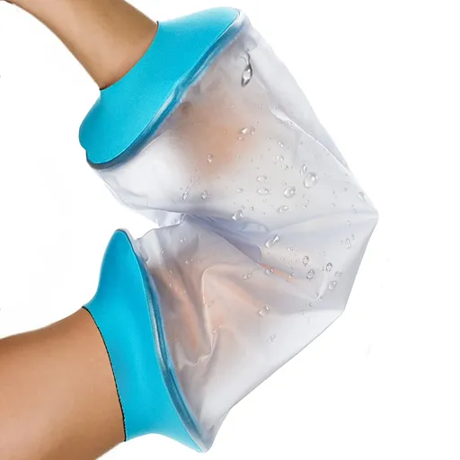Elbow Waterproof Shower Sleeve for Adults – Reusable Cast Protector for Arm, Forearm & Elbow During Bathing or Water Activities (Blue)