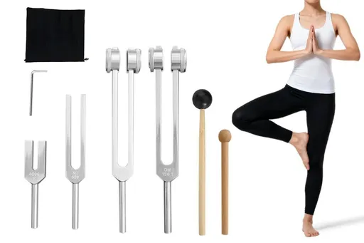 4PCS Tuning Fork Set With Mallet Sound Tool Sensory Tuning Forks