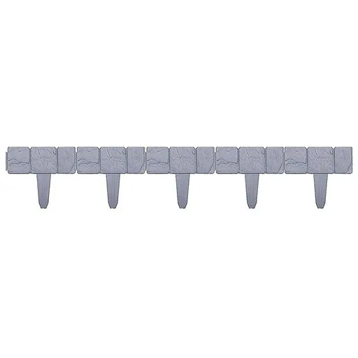 Garden Fence Border Plastic Stone Effect Flowerbed Grass Lawn Plant Decorative Edging Panels 5PCS