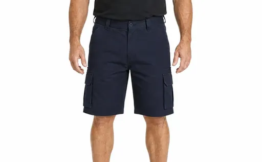 Mens CARGO SHORTS All Sizes 100% COTTON Drill Heavy Work Tradie Military - Navy