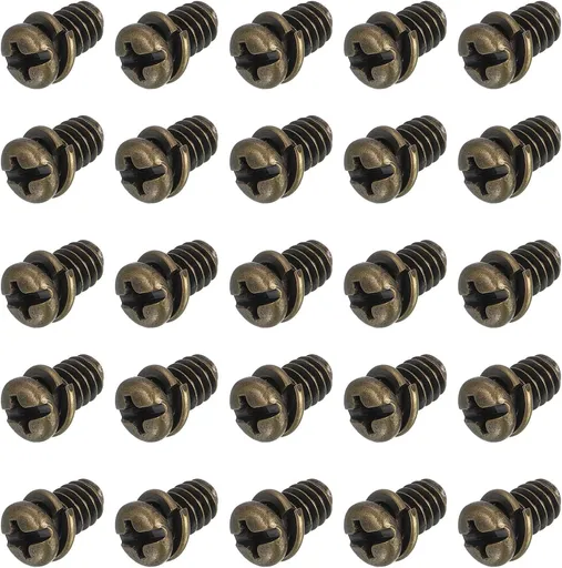 20Pcs Ceiling Fan Blade Screws, 1/4"-20 x 3/8 Carbon Steel Phillips Pan Motor Replacement Screw for Lighting Ceiling Fan, Copper