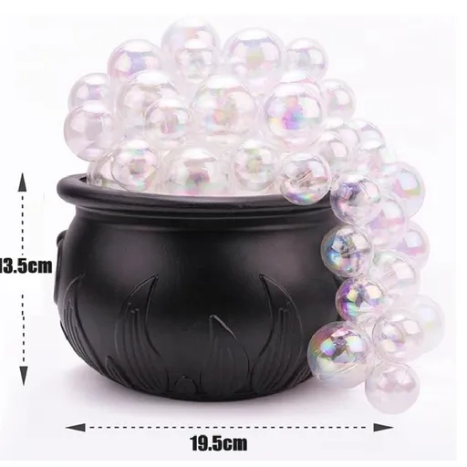 Halloween Decorations Indoor - DIY Bubbling Cauldron Set - Black Plastic Bowl Party Decoration - Spooky Vintage Decor for Home Kitchen Room Party Table