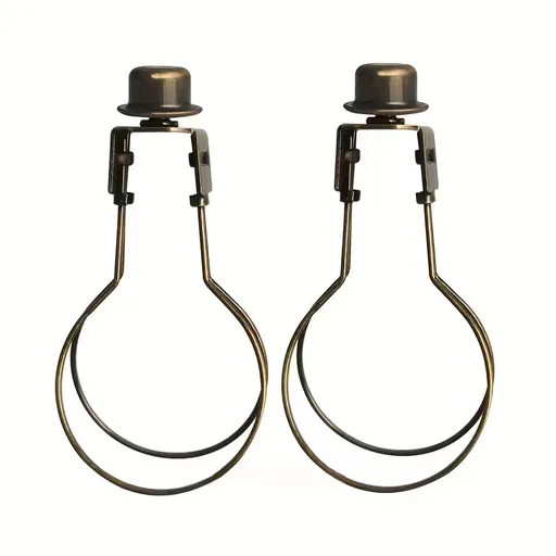 2 Pcs Antique Bronze Lamp Shade Clip Adapter, Bulb Light Shade Replacement with Finial and Levellers
