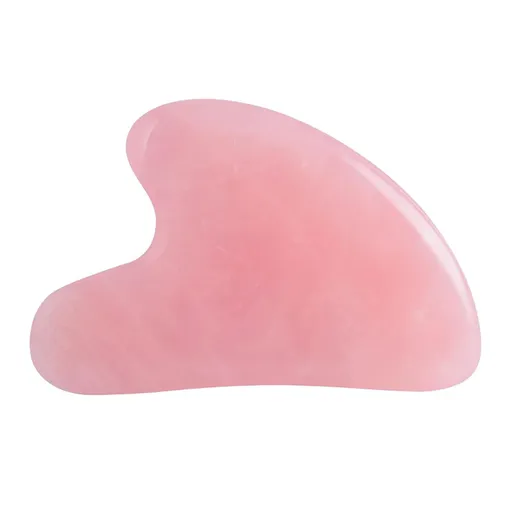 Gua Sha Jade Stone Gua Sha Massage Tool, Guasha Tool for Face and Body Skin Massage. Pink Stone for Body Face Neck and Eye