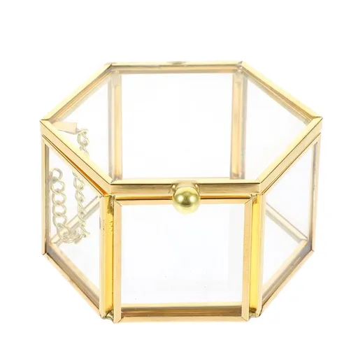 jewelry box vintage style Jewelry Box Simple Soda- Glass Storage 1 Piece Home Decor