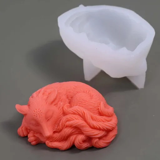 Fox Mold Sleep Fox Candle Mold Animal Mold Fox Resin Casting Mold Resin Making Molds Silicone Mold for Candle Home Decorate Mold