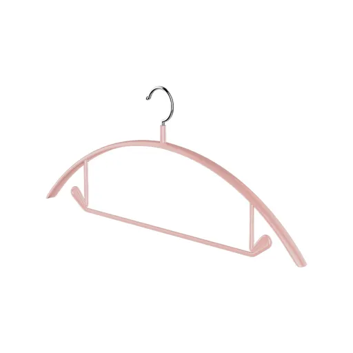 Premium Velvet Hangers, Heavyduty- Non Slip No Shoulder Bump Suit Hanger - Chrome Hooks,Space Saving Round Clothes Hanger for Coat,Sweater,Jackets,Pants,Household Silicone Clothes Hanger ( 10 Pack) Pink