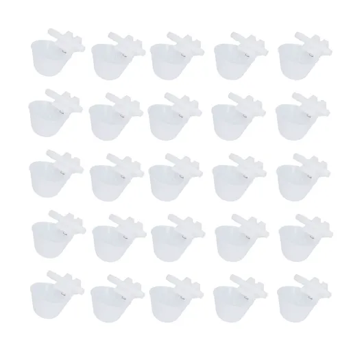 25PCS Chicken Water Bowl Hanging Drinking Bowl Automatic Poultry Drinking Cup Farming Supplies