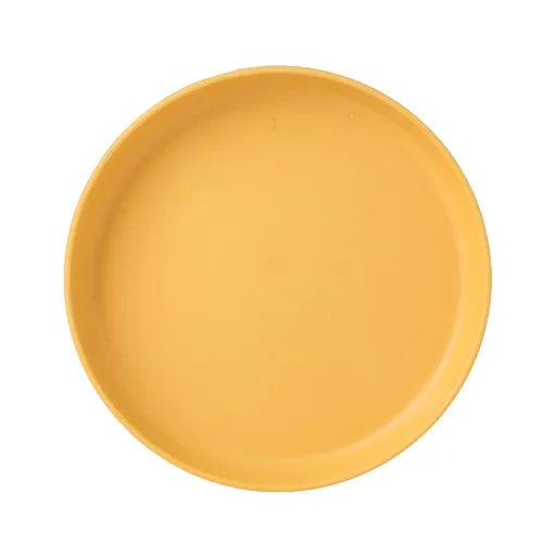 Lightweight Mini Plastic Plates, Spit Bone Dishes, Unbreakable Reusable Dinner Plates, Dishwasher & Microwave Safe, Yellow