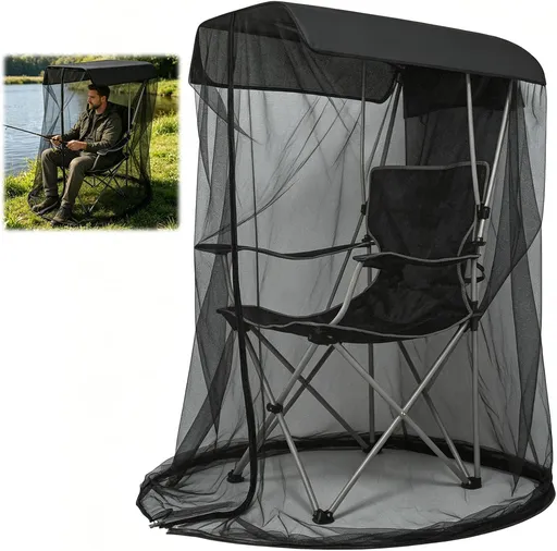 Canopy Chair Mosquito Net Black, 89 x 82 x 160 cm