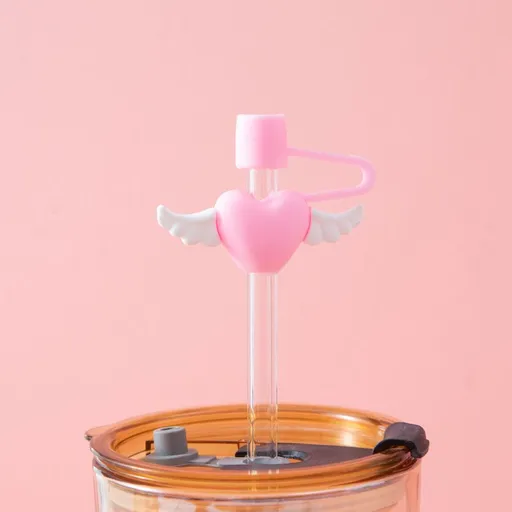 3PCS Silicone Covers Cap Compatible Cute Straw Toppers for Tumblers, Dust-Proof Drinking Straw Caps for Reusable Straws Tips Lids