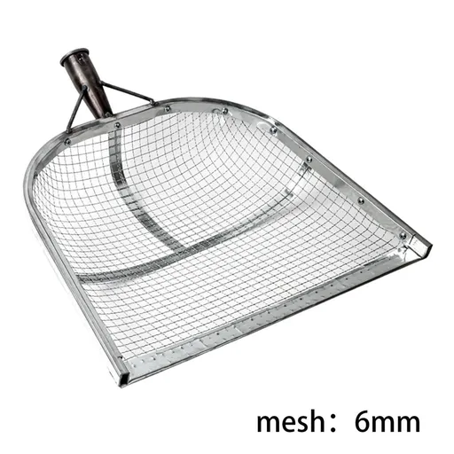 Stainless Steel Sifting Shovel - 4mm/6mm/8mm/12mm Mesh Soil Sieve & Sand Sifter | Multipurpose Garden Shovel for Farming, Chicken Coop Cleaning & Beach Treasure Hunting